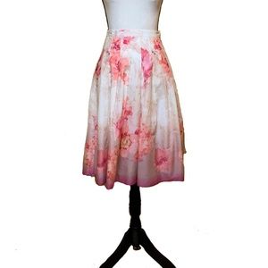 Coldwater Creek Floral Bouquet Spring Skirt B6.